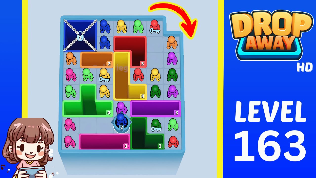 Drop Away Level 163: Drop Away Level 163 - Walkthrough Solution Game