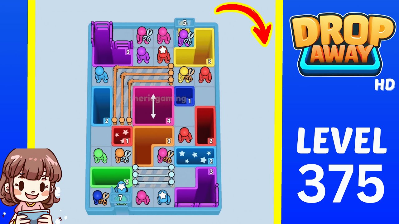 Drop Away Level 375: Drop Away Level 375 - Walkthrough Solution Game