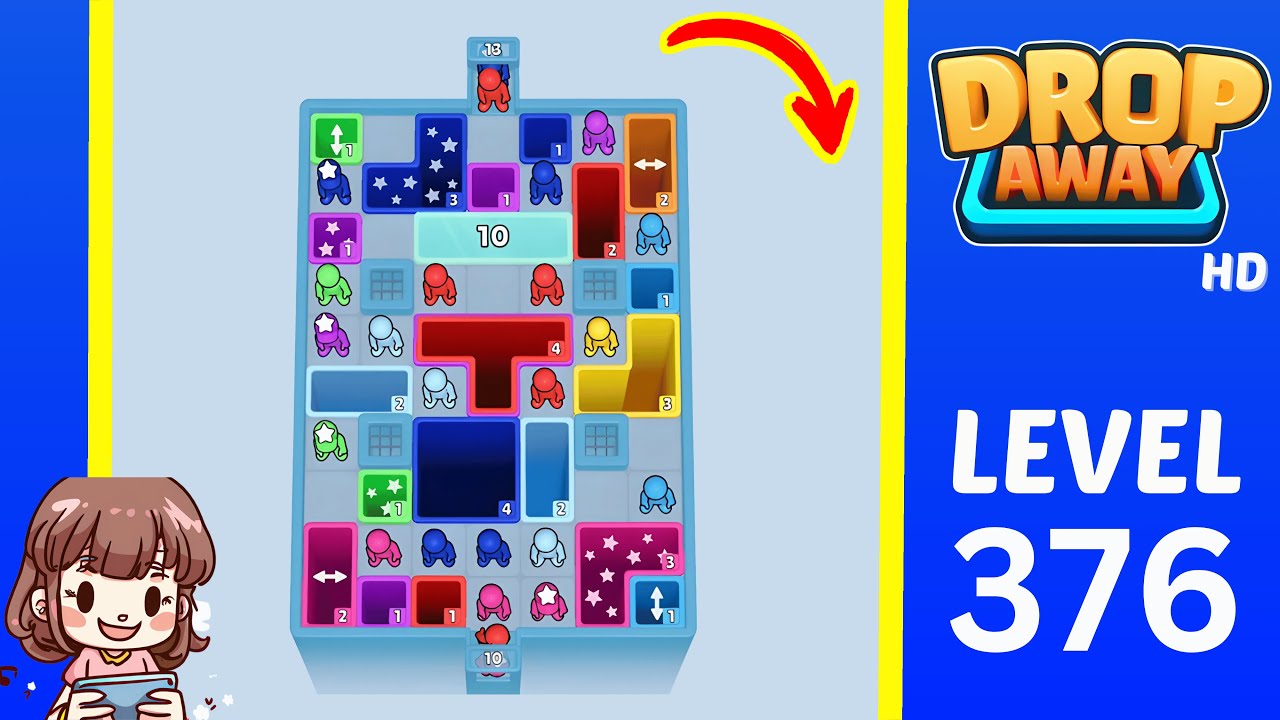 Drop Away Level 376: Drop Away Level 376 - Walkthrough Solution Game