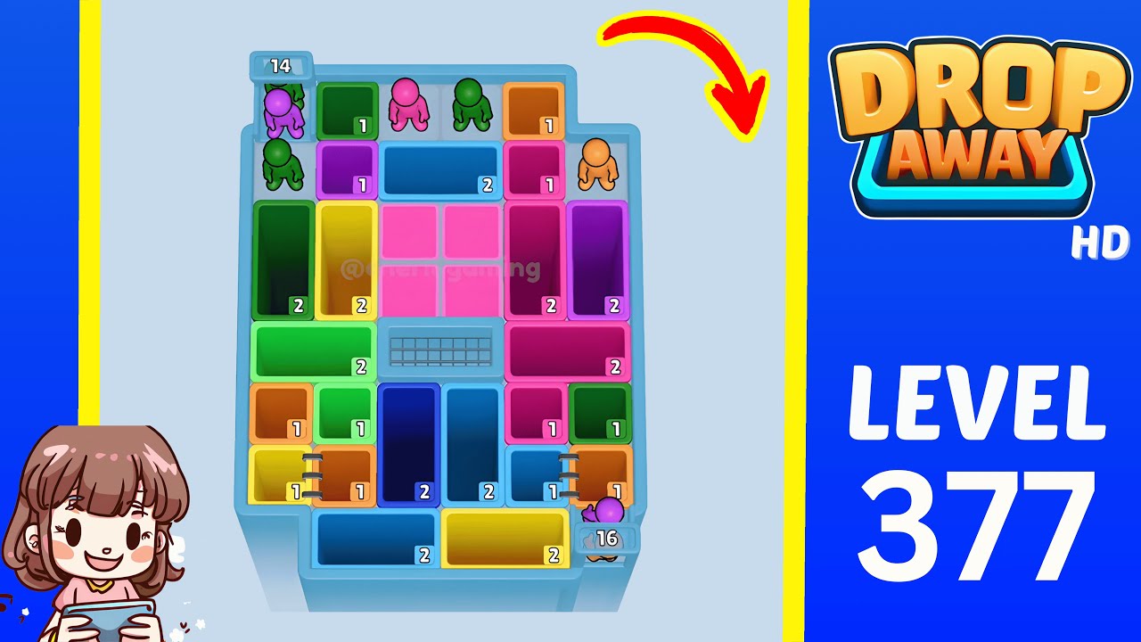 Drop Away Level 377: Drop Away Level 377 - Walkthrough Solution Game