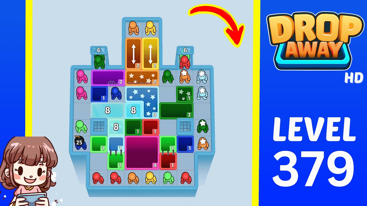 Drop Away Level 379: Drop Away Level 379 - Walkthrough Solution Game