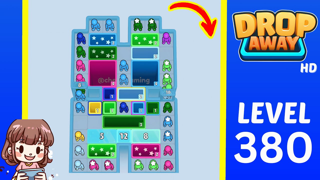 Drop Away Level 380: Drop Away Level 380 - Walkthrough Solution Game