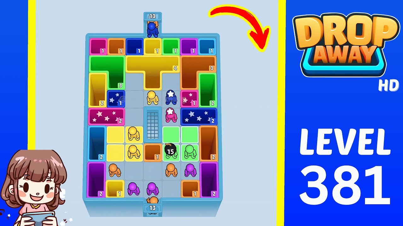 Drop Away Level 381: Drop Away Level 381 - Walkthrough Solution Game
