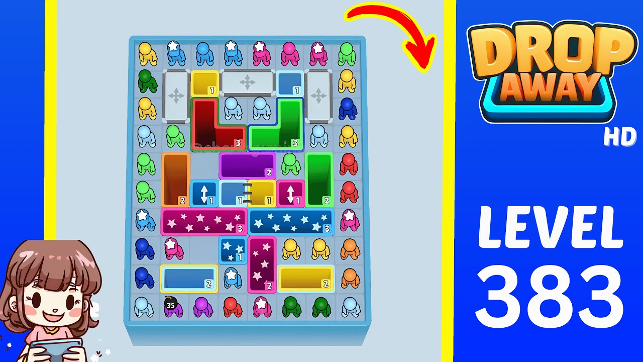 Drop Away Level 383: Drop Away Level 383 - Walkthrough Solution Game
