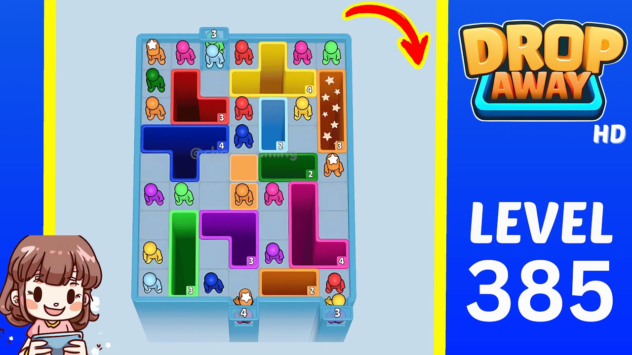 Drop Away Level 385: Drop Away Level 385 - Walkthrough Solution Game