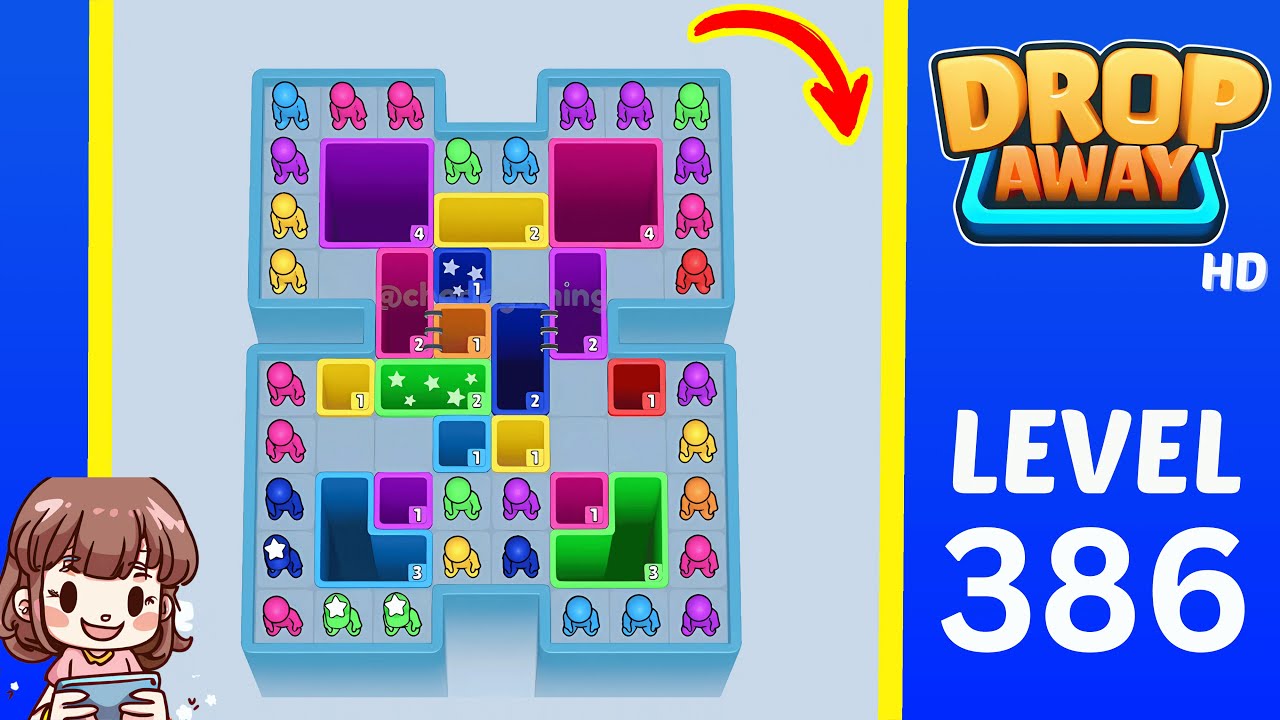 Drop Away Level 386: Drop Away Level 386 - Walkthrough Solution Game