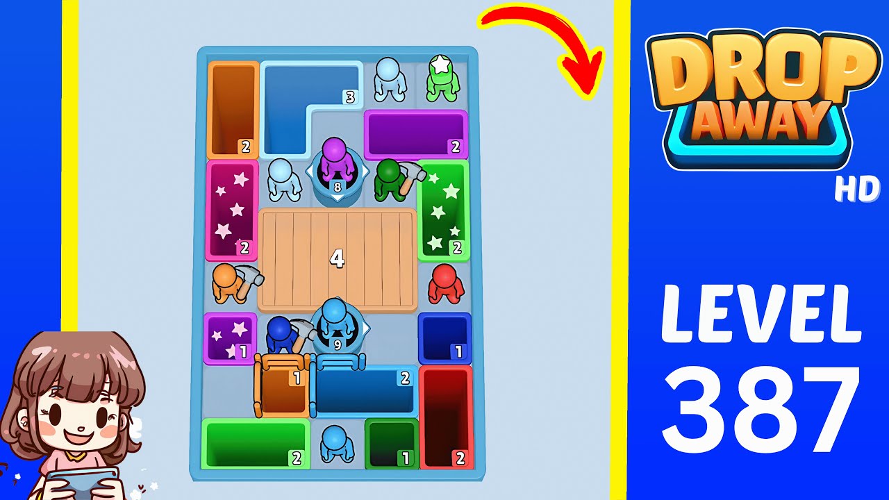 Drop Away Level 387: Drop Away Level 387 - Walkthrough Solution Game